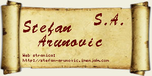 Stefan Arunović vizit kartica